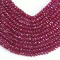 Real RUBY 4.5-5mm (10 FACETED Rondelle) Beads 9Ct