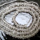 Micro FACETED CRYSTAL Quartz 4mm diameter Rondelle Gemstone Beads 7" A+