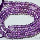 Amethyst 4.5-5mm in diameter Faceted Rondelle Gemstone Beads 13.5" Strand