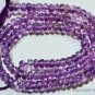 Amethyst 4.5-5mm in diameter Faceted Rondelle Gemstone Beads 13.5" Strand