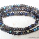 Labradorite 3.5-4.5mm diameter Faceted Rondelle Gemstone Beads 14" Strand