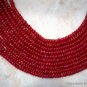 Precious RUBY 4-4.5mm (25 Loose Faceted Rondelle) Beads 16Ctw Grade "A"