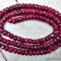Precious RUBY 4.5-5mm (25 loose FACETED Rondelle) Gemstone Beads 21.5Ct "A+"