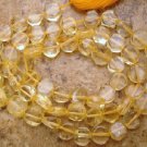 Bright Yellow CITRINE 5mm Coin Gemstone Beads 14.5" strand