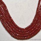 Precious RUBY 4-5mm Faceted Rondelle (10/15/20 loose beads) Pick-A-Size "A-"