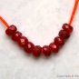 Precious RUBY 4-5mm Faceted Rondelle (10/15/20 loose beads) Pick-A-Size "A-"