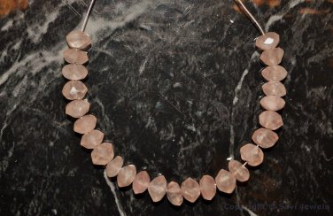 Rose Quartz 5-5.5 mm diameter Faceted Rondelle Gemstone Beads 3.5" small strand