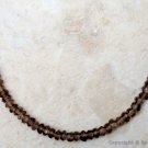 SMOKY Quartz 3.5-4mm diameter Faceted Rondelle Beads 3.5" strand