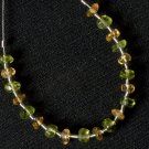 Peridot and Citrine Faceted Rondelle (3.5-4 mm diameter) 73-22
