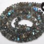 Labradorite with Fire 4.5-5mm Faceted Rondelle Gemstone Beads 13"-13.5" Strand
