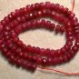 Ruby 3.4-3.6mm Precious (100 Loose Faceted Rondelle) Gemstone Beads 34 Ct "A-"