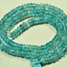 Apatite 3.5-5mm Faceted Rondelle (Green tone) Beads 13.5" Strand (Select-A-Size)