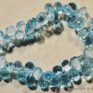 Micro Faceted Blue TOPAZ 6.5-8.5mm Sidedrill Drops (Select-A-Size) A+++
