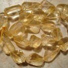 Citrine 12-18mm Long ( 5 Loose Faceted Nuggets) Tumble 32 Ctw