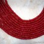 Precious RUBY 3-4.5mm (50 Loose Faceted Rondelle) Beads Select-A-Size Grade "A"