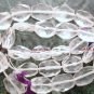 Natural Quartz Crystal 8-9mm long x 6-7mm wide FACETED Oval Gemstone Beads 14"