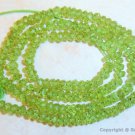 Micro Faceted PERIDOT 3.5mm diameter RONDELLE Beads 14" Str A+