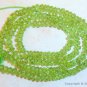 Micro Faceted PERIDOT 3.5mm diameter RONDELLE Beads 14" Str A+