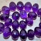 Checkerboard AMETHYST Large 10mm-11mm (3 Loose Faceted Rondelle Beads) 17Ctw A++