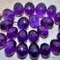 Checkerboard AMETHYST Large 10mm-11mm (3 Loose Faceted Rondelle Beads) 17Ctw A++
