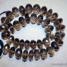 Micro Faceted SMOKY Quartz 7-8mm diameter Rondelle Beads 3" strand Select-a-Size