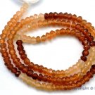 Hessonite Garnet 3.5-4mm Faceted Rondelle Gemstone Beads 13.5" strand