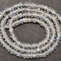 Micro Faceted Rainbow Moonstone 3-3.5mm Rondelle Gemstone Beads 13.5" strand A++