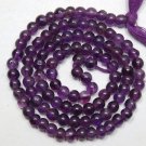 AMETHYST 4-5mm Round Exotic Gemstone Beads 14" strand