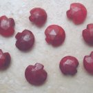 RUBY 8-9mm (3 Loose Sidedrill Faceted Coin) Briolette 8.5Ctw