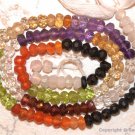 Micro Faceted Multi Gemstone Color 3.5-4mm diameter Rondelle Beads 14" Strand