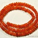 Carnelian 4-5mm diameter Faceted Rondelle Gemstone Beads 14" Str (Select-A-Size)