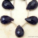 Sapphire 10-12mm X 5-6mm (2 loose FACETED Drop) Gemstone Beads 10 Ctw