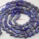 Natural LAPIS 8-10mm Triangle Gemstone Bead 14" strand