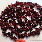 Elegant GARNET 5-6mm long Sidedrill Drops Gemstone Beads 14" str Grade"B"