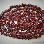 GARNET 3-6mm Uncut Chips Gemstone Beads 34" long strand - lots of beads