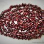 GARNET 3-6mm Uncut Chips Gemstone Beads 34" long strand - lots of beads