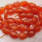 Carnelian 7-10 x 5-7mm Faceted Oval Gemstone Beads 13" str A+ (Select-A-Size)