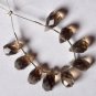 Faceted Smoky Quartz (9 Gorgeous Drops) 8-10mm long 73-16