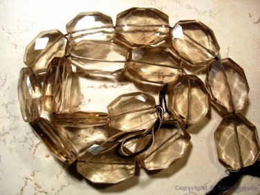 Smoky Topaz 17mm-24mm long (5 loose Faceted Nuggets) Select-A-Size