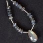 Gorgeous Faceted Labradorite Pear (13-15mm) / Labradorite Rondelle (4-5mm) 73-9