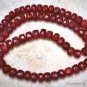 Precious RUBY 3.5-4.5mm FACETED Rondelle Gemstone Beads 9" strand 45 ctw "A+"