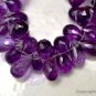AMETHYST Big 9-13mm Checkerboard (5 Faceted Sidedrill Drop) Gemstone Pick-A-Size