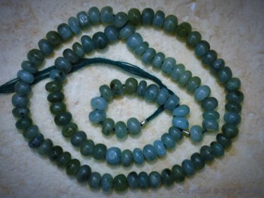 Real Emerald 4mm diameter (100 Plain Precious Rondelle beads) 38 Carats