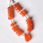 Faceted Carnelian Rondelle (4.5-5 mm) / Carnelian Drop (9-10mm long) 73-13