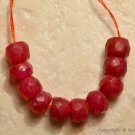 Ruby 4.0-4.6mm (10 Precious Faceted Rondelle Beads) Gemstones Select-A-Size "A-"