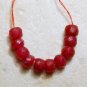 Ruby 4.0-4.6mm (10 Precious Faceted Rondelle Beads) Gemstones Select-A-Size "A-"