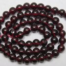 Red GARNET 8MM Round Gemstone Beads 8.5" LONG Strand Low Quality "Grade B/C"