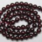 Red GARNET 8MM Round Gemstone Beads 8.5" LONG Strand Low Quality "Grade B/C"
