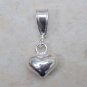 VALENTINE 925 STERLING Silver 8mm longx6mm wide (5 loose HEART Pendants)