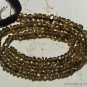 Smoky Quartz 3.5-4.5mm diameter Faceted Rondelle Gemstone Beads 14" Strand